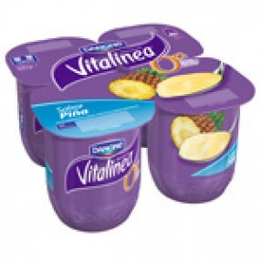 DANONE VITALINEA yogur sabor piña pack 4